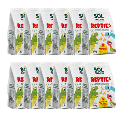Pack 12x Bolachas Infantis de Aveia e Frutas Bio Sol Natural 90 g
