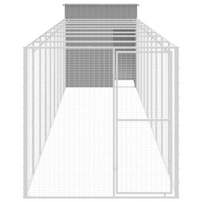 Caseta Perro Corral Acero Galvanizado Gris Claro 165x1067x181cm_2