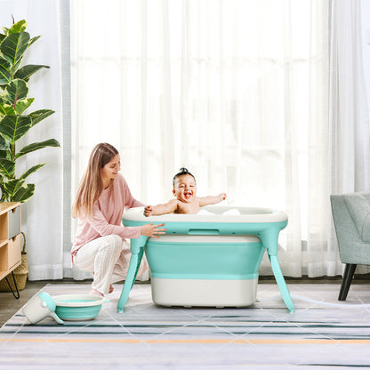 Homcom Bañera Para Bebé De 0-3 Años Plegable Y Portátil Con Accesorios_1