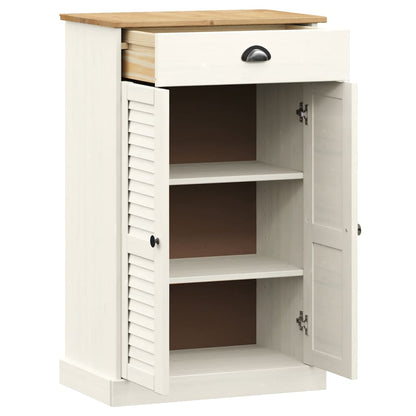 Zapatero Vigo Madera Maciza De Pino Blanco 60x35x96 Cm / Vetonek_2