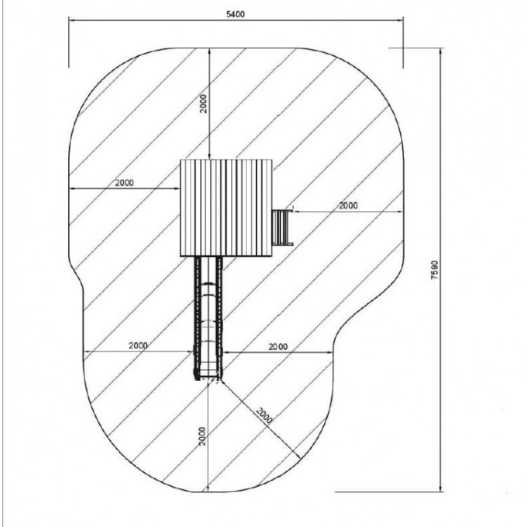 Parque Infantil Masgames Tibidabo L Techo De Madera Escalada: Con Arenero En La Base Y Pared De Escalada._2