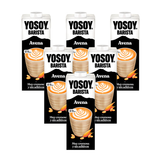 Pack de 6 bebidas de aveia sem glúten YOSOY Barista 1L