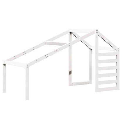Techo De Cama Infantil Madera Maciza Pino Blanco 198x87x113 Cm_0