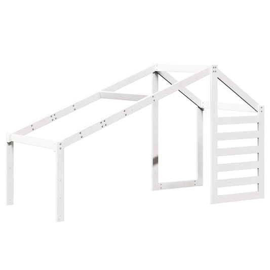 Techo De Cama Infantil Madera Maciza Pino Blanco 188x82x113 Cm_0