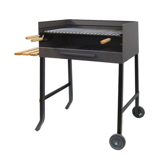 Grelhador com grelha em aço inoxidável e tabuleiro em madeira Imex el Zorro