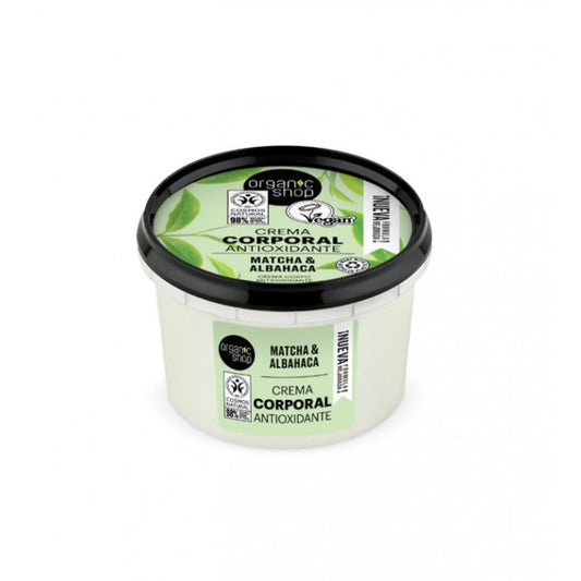 Creme Corporal Antioxidante Matcha e Manjericão Organic Shop 250 ml