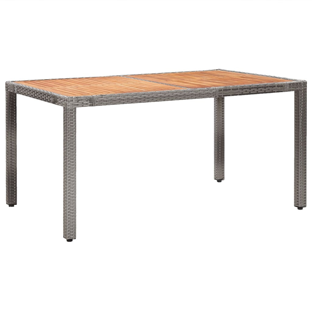 Vidaxl Set De Comedor De Jardín Y Cojines 7 Pzas Ratán Sintético Gris_1