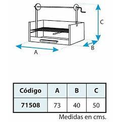Gaveta para Churrasco com Elevador e Grelha Galvanizada Imex el Zorro