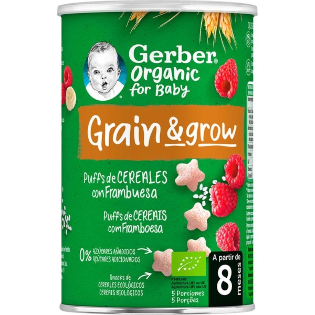 Snack de Trigo e Arroz Biológico Gerber com Framboesa 35 g