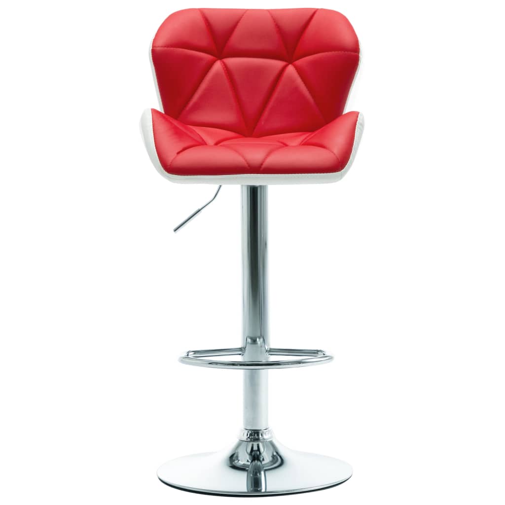 Taburete De Cocina De Cuero Sintético Rojo_0