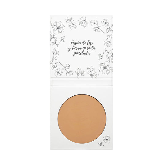 Pó Compacto 01 Algarve Sand, Acabamento Impecável, Com Rosa Mosqueta e Manteiga de Karité, NaturaBio Cosmetics, 30ml