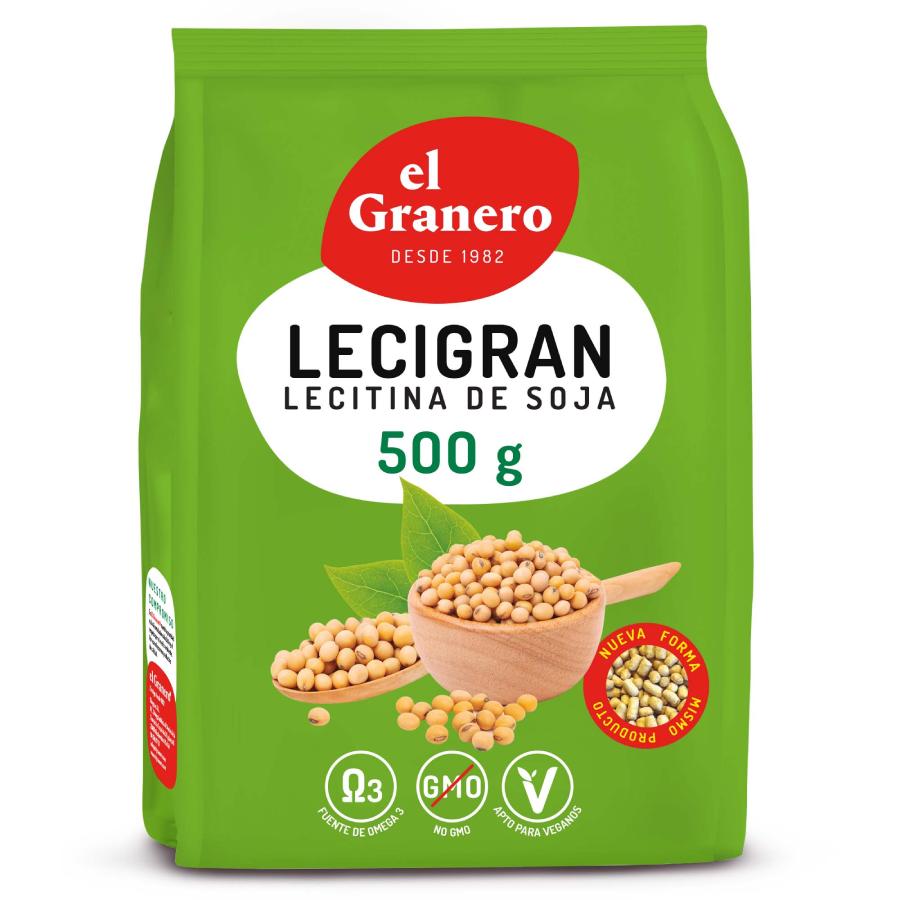 Pack de 2 Lecigran Lecitina de Soja IP não OGM El Granero 500 g