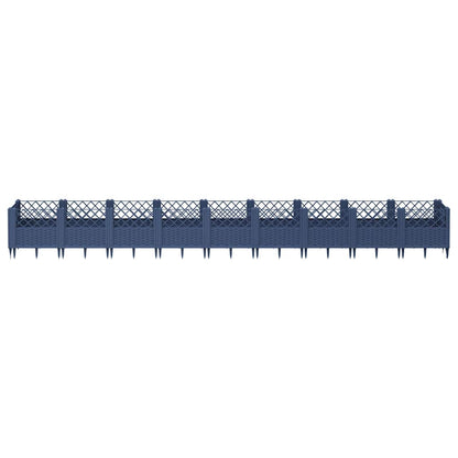 Jardinera Con Clavijas Pp Azul Gris 363,5x43,5x43,5 Cm_2