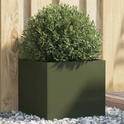 Jardinera Acero Verde Oliva 42x40x39 Cm_1