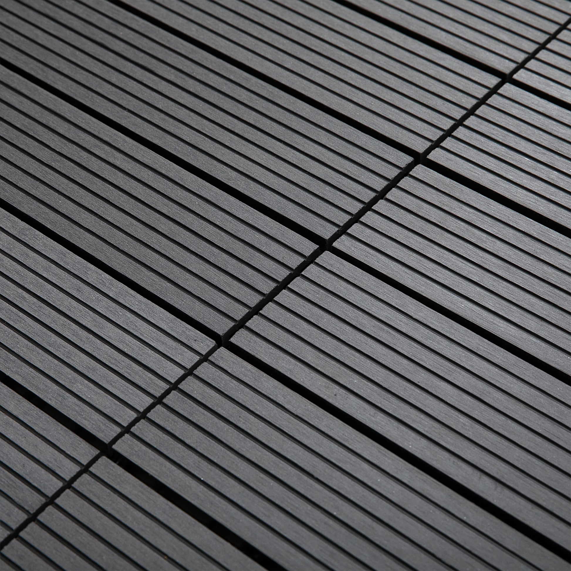 Outsunny Set De 11 Piezas Baldosas De Exterior 30x30 Cm 1 M² Para Jardín Gris_4