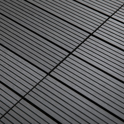 Outsunny Set De 11 Piezas Baldosas De Exterior 30x30 Cm 1 M² Para Jardín Gris_4