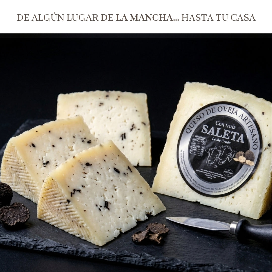 Saleta® Queso Curado De Trufa Entero De Oveja (2,3 Kg) | Elaboración Artesana Quesos De La Mancha | 100% Natural_4