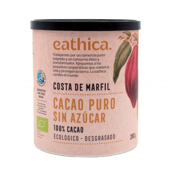 Cacau puro em lata sem açúcar BIO 280 g