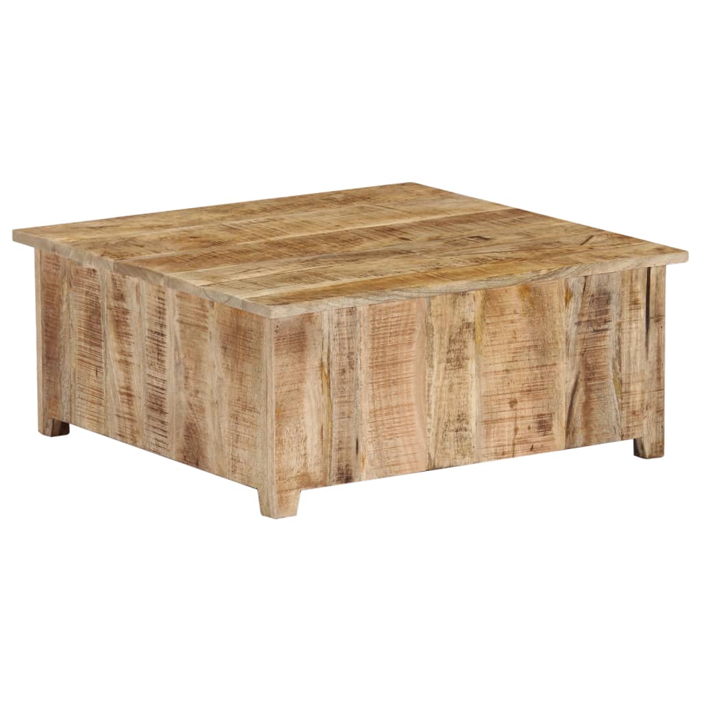Mesa De Centro De Madera Maciza De Mango 70x70x30cm_1