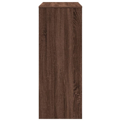 Mesa Alta Bar Con Estantes Marrón Roble 90x40x103,5 Cm_3