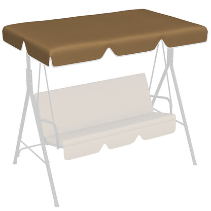 Outsunny Toldo De Repuesto Para Columpio De 2/3 Plazas 192x144 Cm Marrón_0