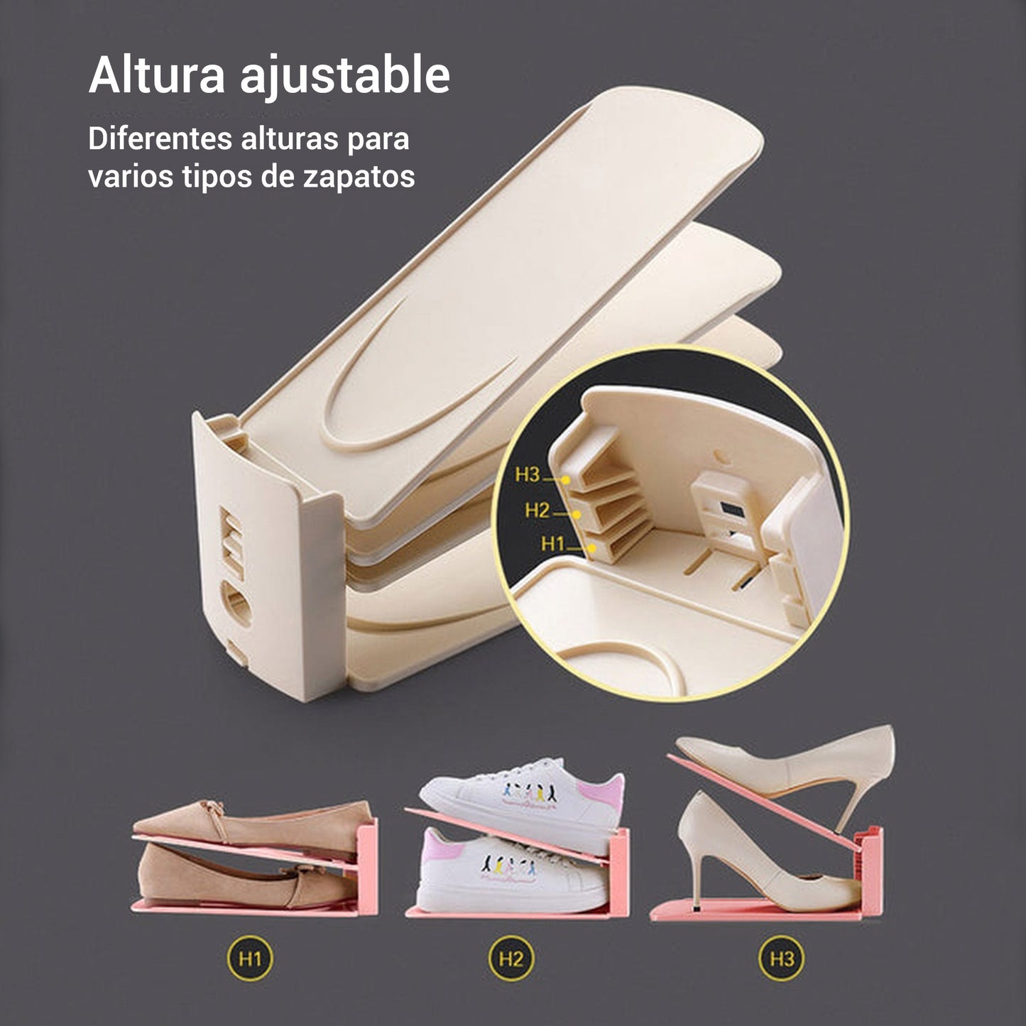 Organizadorpara Zapatos Ajustable A Diferentes Medidas Para Zapatos_2