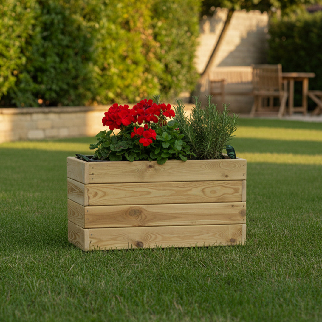 Jardinera De Madera Para Exterior Ghio KD Hortalia 70x30x30 Cm_1