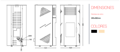 Estufa Pellets Mekka Modelo Curvi 10 Kw_2