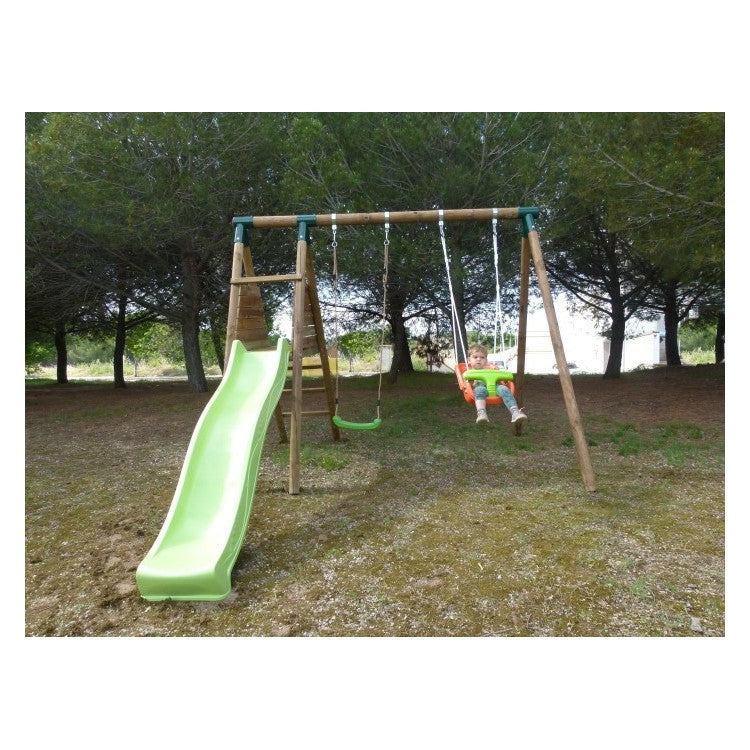 Parque Infantil Masgames Mauna Loa L (madera Redonda) 2 Asientos Planos + 1 Asiento Extra Bebe._2