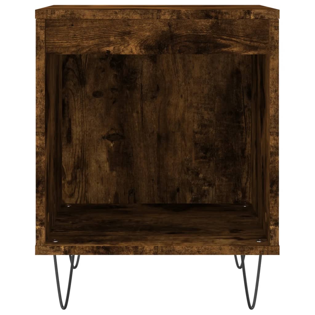 Mesitas Noche 2 Uds Madera Ingeniería Roble Ahumado 40x35x50 Cm_3