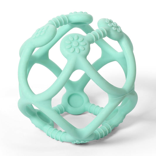 Mordedor De Silicona Pelota Ergonomica Mint_0