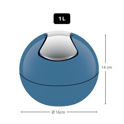 Papelera Spirella bowl 1 Litro De Poliestireno En Color Azul 16 X 14 Cm