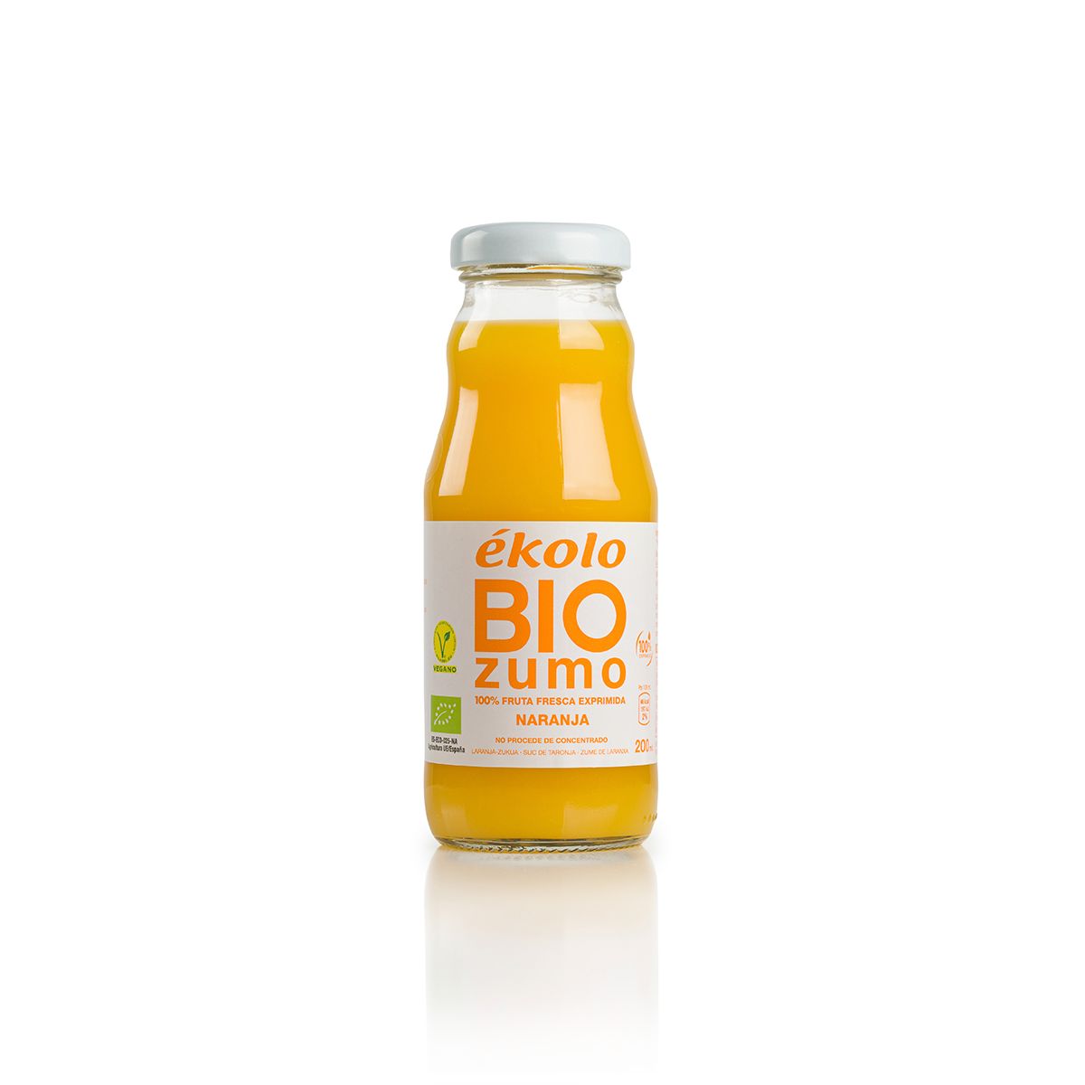Ékolo 100% sumo de laranja biológico espremido na hora 200ml