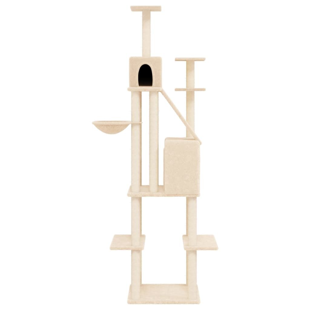Vidaxl Rascador Para Gatos Con Postes De Sisal Color Crema 201 Cm_3