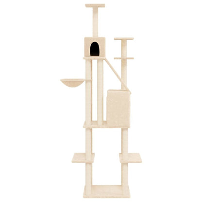 Vidaxl Rascador Para Gatos Con Postes De Sisal Color Crema 201 Cm_3