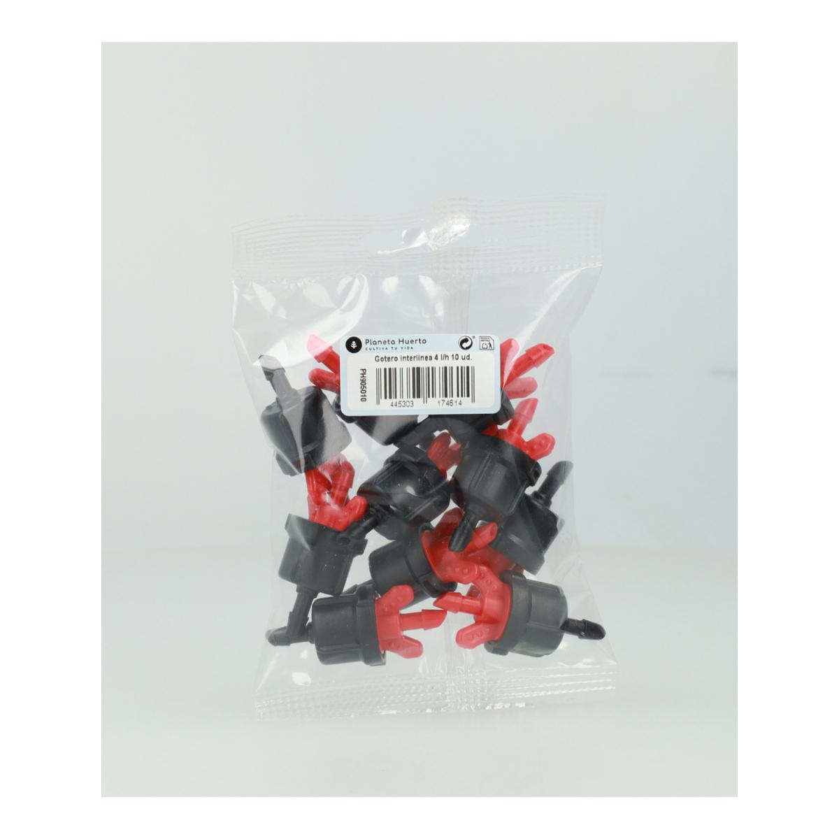 Gotejador interline 4 l/h Planeta Huerto 10 unid.