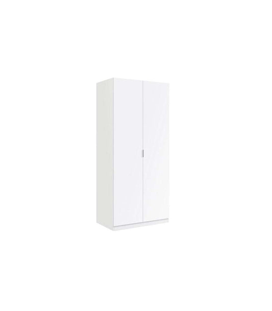 Armario Ropero Herro 2 Puertas Acabado Blanco 180 Cm(alto)81 Cm(ancho)52 Cm(largo)_0
