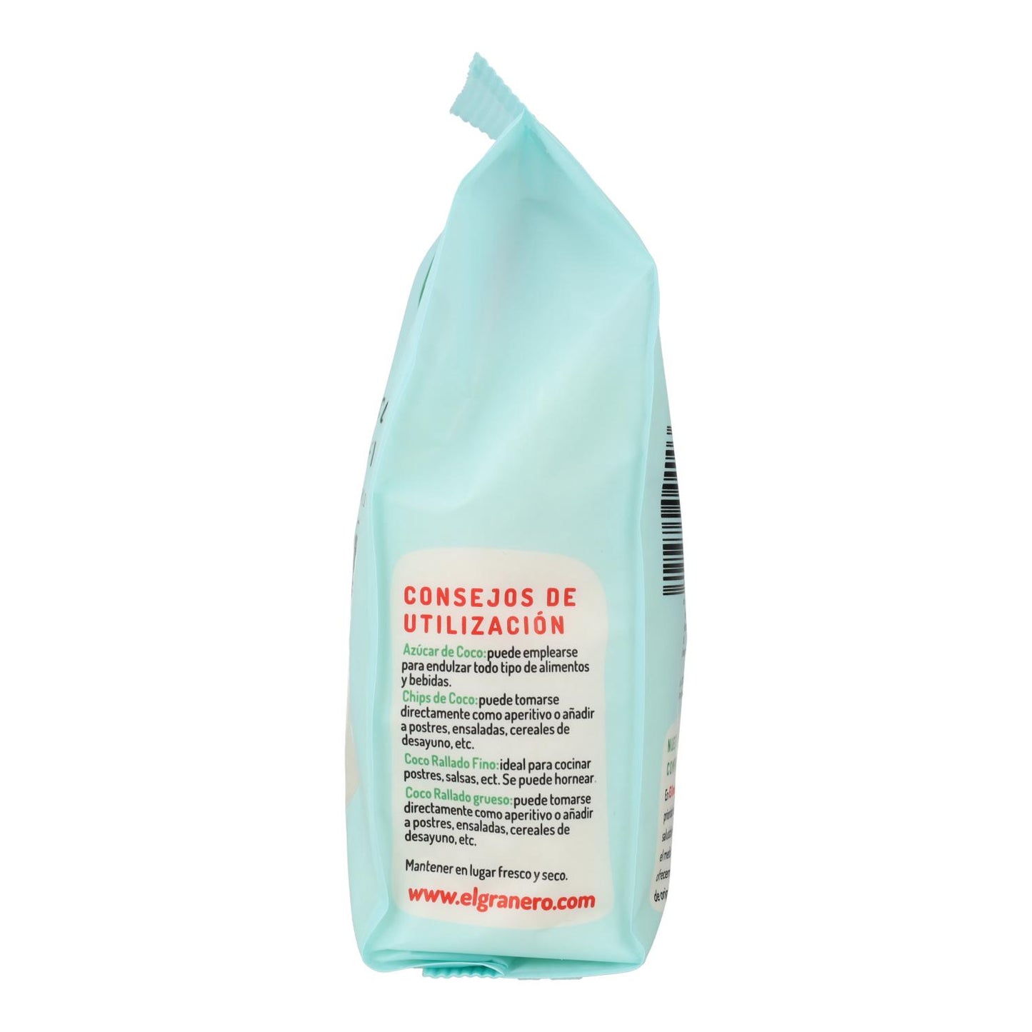 Coco biológico ralado fino El Granero, 200 g