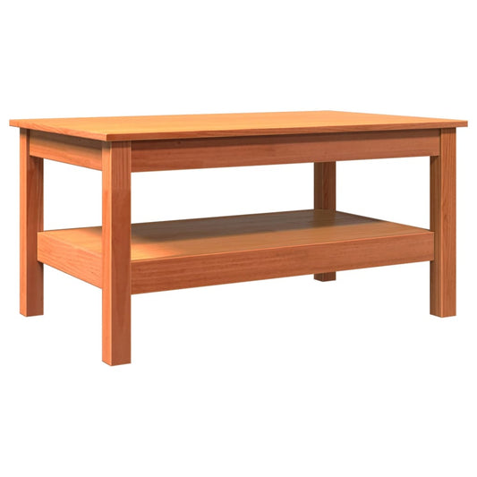 Mesa De Centro Madera Maciza De Pino Marrón Cera 80x50x40 Cm_0