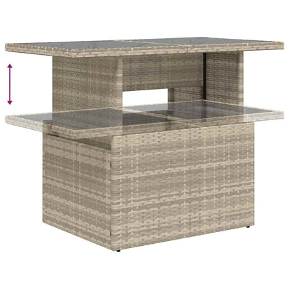 Set De Sofás De Jardín 8 Pzas Y Cojines Ratán Sintético Gris / Vetonek_4