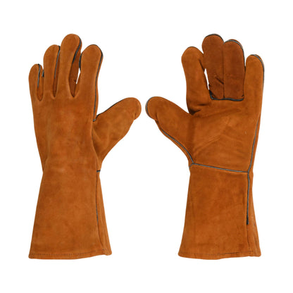 Well Home Guantes De Barbacoa De Cuero Xl Para Tus Parrillas Color Marrón_0