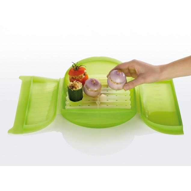 Estojo para vapor Lékué com tabuleiro para 3-4 pessoas