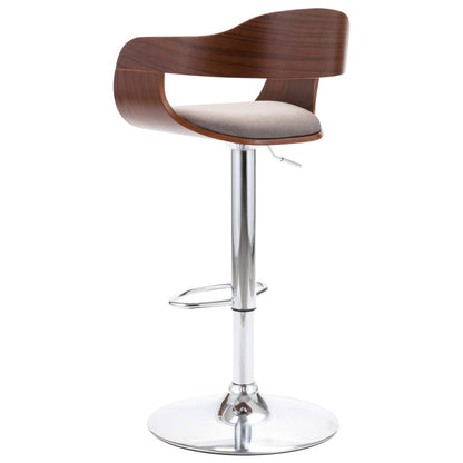 Taburete De Cocina Madera Contrachapada Y Tela Gris Taupe_2