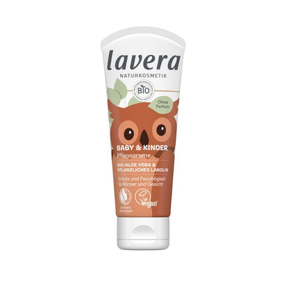 Creme Hidratante Ultra Sensível para Bebé e Criança com Aloé, Lanolina e Manteiga de Karité, Lavera 75 ml