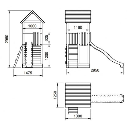 Parque Infantil Masgames Tibidabo L Techo De Madera Basica: Con Arenero En La Base._2