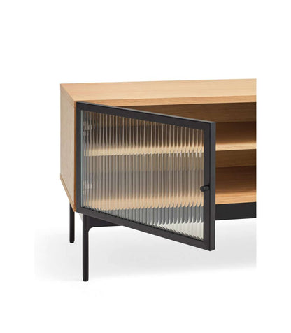 Mueble Para Televisión Modelo Blur 4 Puertas Acabado Roble, 40cm(ancho) 50cm(alto) 180cm_2