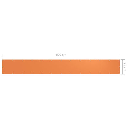 Vidaxl Toldo Para Balcón De Tela Oxford Naranja 75x600 Cm_2