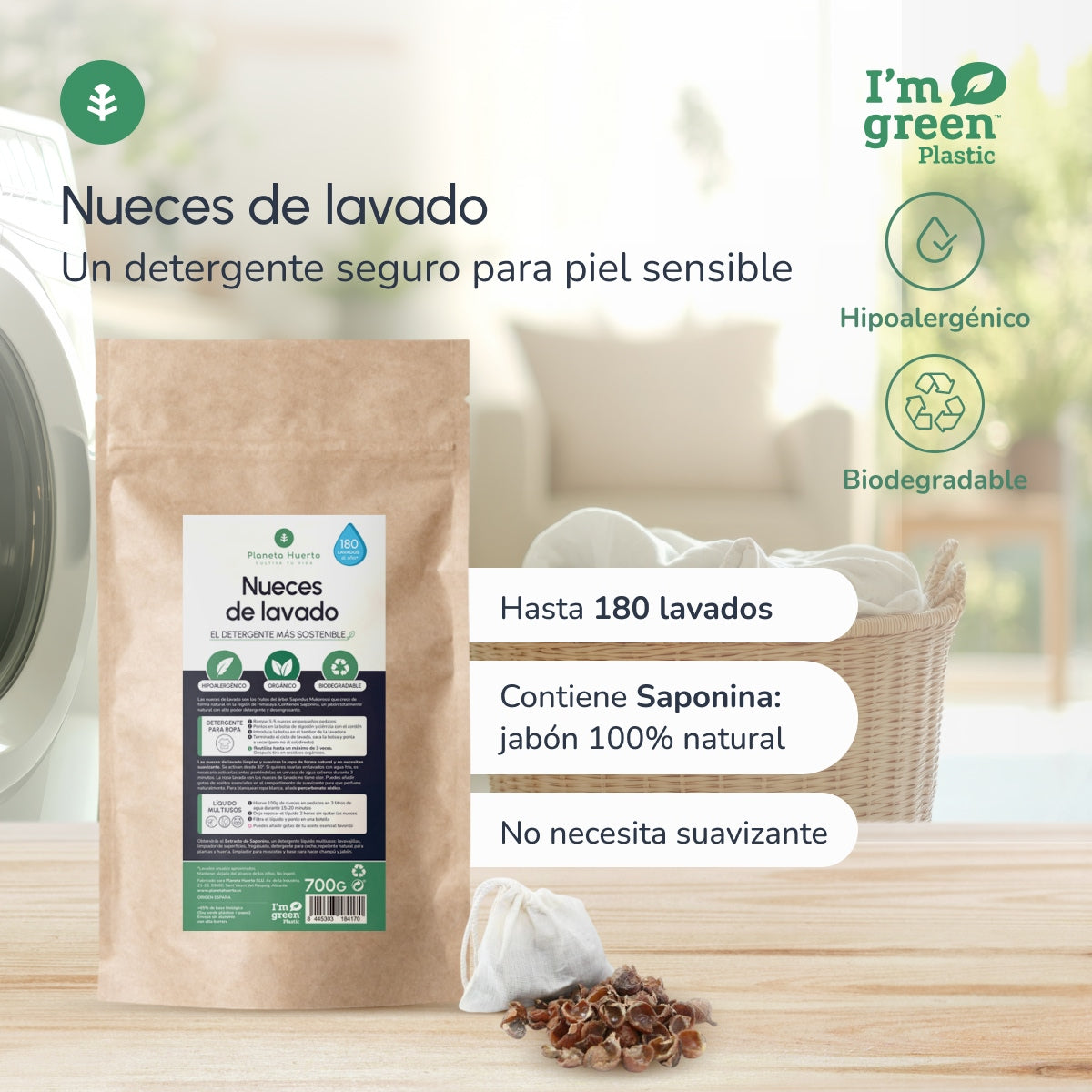 Nozes para Lavar Planeta Huerto 700 gr