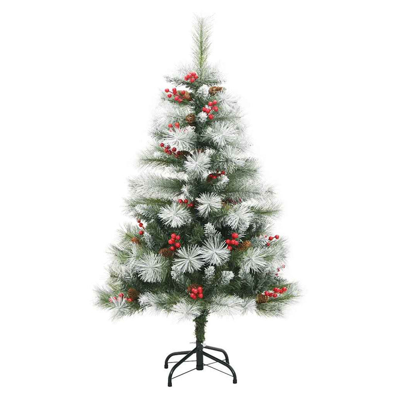 Vidaxl Árbol Navidad Artificial Con Bisagras 150 Led Y Bolas 120 Cm_4
