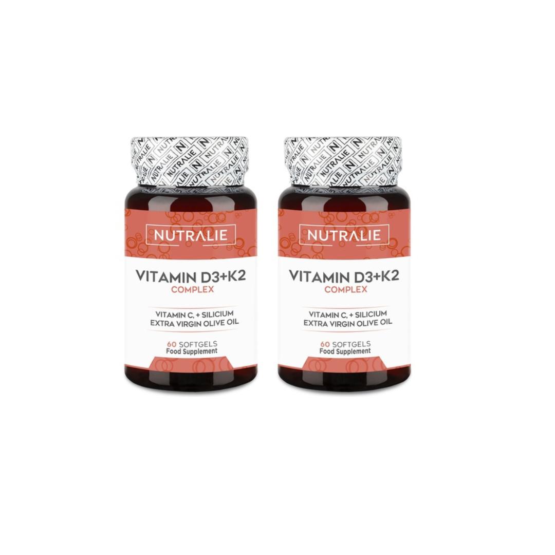 Pack 2x Vitamin D3+K2 Complex Nutralie  60 caps.